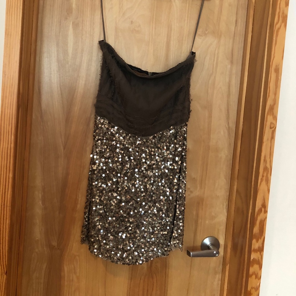 Alice + Olivia Strapless Sequin Dress Size 10